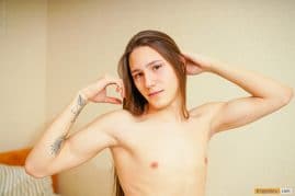 Twink with long hair